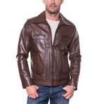 Mission Leather Jacket // Chestnut (2XL)