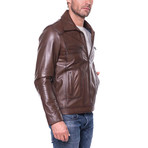 Mission Leather Jacket // Chestnut (XL)