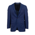 Striped Wool Three Button Suit // Blue (US: 44S)