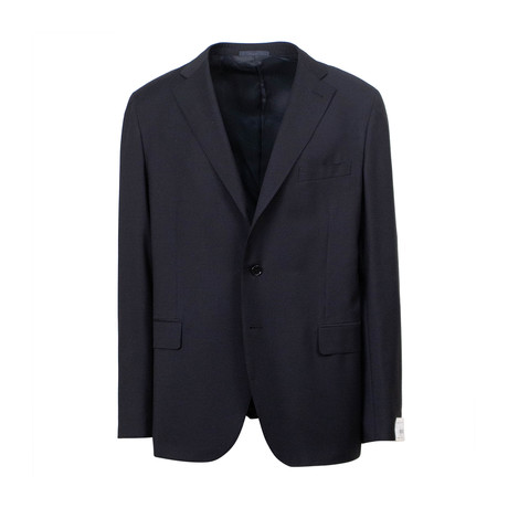 Caruso // Wool Slim Trim 2 Button Slim Fit Suit // Navy (US: 44S)