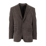 Caruso // Corduroy Three Roll Two Button Slim Fit Suit // Brown (US: 50R)