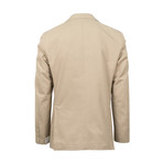 Caruso // Cotton 2 Button Slim Fit Suit // Tan (US: 44S)