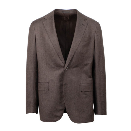Caruso // Camel Hair Two Button Slim Fit Suit // Brown (US: 44S)