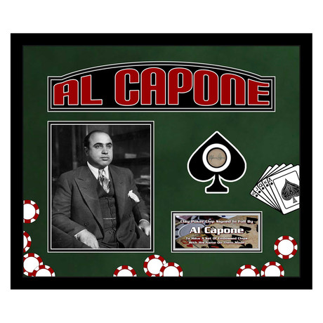 Al Capone // Signed One Of A Kind Poker Chip