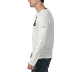 Super Lux Long Sleeve Henley // White (XL)
