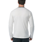 Super Lux Long Sleeve Henley // White (L)