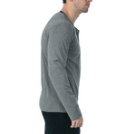 Super Lux Long Sleeve Henley // Heather Gray (S)
