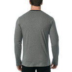 Super Lux Long Sleeve Henley // Heather Gray (M)
