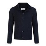 Ousden Knitted Blazer Cardigan // Navy (L)