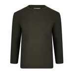 Spink Structured Knit Sweater // Olive (S)