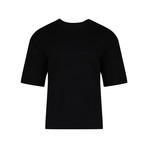 Veeko Short Sleeve Drop Shoulder Sweater // Black (XL)