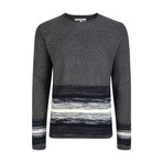 Wixoe Stripe Crew Neck Sweater // Charcoal (XL)