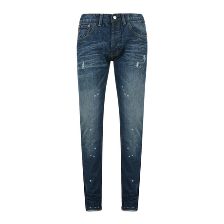 Gonzo Hemmingway Distressed Wash Jeans // Stonewash (S)