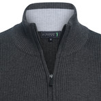 Manner Half Zip Pullover // Anthracite Melange (2XL)