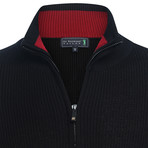 Manner Half Zip Pullover // Black (3XL)