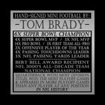 Tom Brady // Signed New England Patriots mini Football // Custom Museum Display (Signed Mini Football Only)