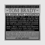 Tom Brady // Signed New England Patriots mini ICE Helmet // Custom Museum Display (Signed Mini Helmet Only)
