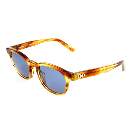 Unisex SF866S Sunglasses // Striped Brown
