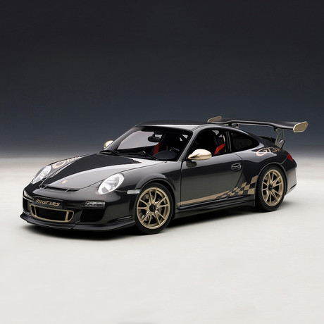 Porsche 911 (997) GT3 RS (Grey Black + White Gold Metallic Stripes)