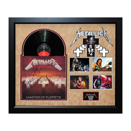 Signed + Framed Album Collage // "Masters of Puppets" // Metallica