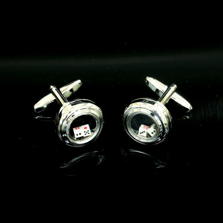 Exclusive Cufflinks + Gift Box // Round with Functional Dice
