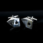 Exclusive Cufflinks + Gift Box // Silver Cards