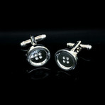 Exclusive Cufflinks + Gift Box // Silver Buttons