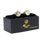 Exclusive Cufflinks + Gift Box // Silver Buttons