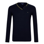 Pullover Jersey Sweater // Navy (M)