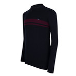 Pullover Jersey Sweater // Navy + Maroon (S)