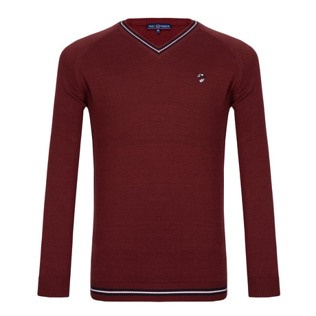 Pullover Jersey Sweater // Bordeaux (L)