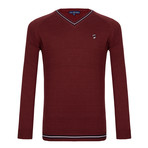 Pullover Jersey Sweater // Bordeaux (S)