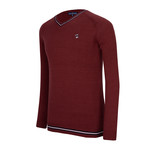 Pullover Jersey Sweater // Bordeaux (S)