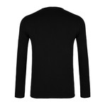 Pullover Crewneck Jersey Sweater // Black (M)