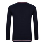 Pullover V-Neck Jersey Sweater // Navy (2XL)