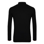 Quarter Zip Jersey Sweater // Black (S)
