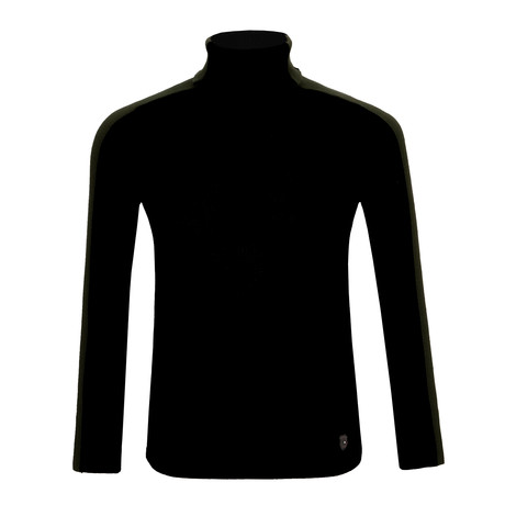 Turtleneck Jersey Sweater // Black (S)