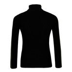 Turtleneck Jersey Sweater // Black (S)