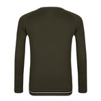 V-Neck Jersey Sweater // Khaki (S)