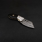 Handmade Damascus Liner Lock Folding Knife // 2715