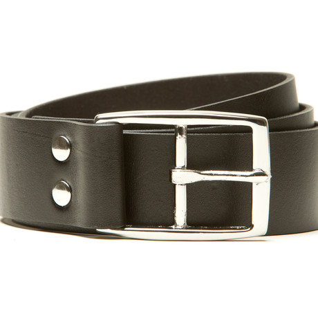 Hidden Flap Belt Leather // Black (30)
