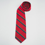 Silk Mogodor Tie // Red + Triple Stripes