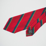 Silk Mogodor Tie // Red + Triple Stripes