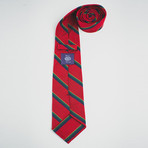 Silk Mogodor Tie // Red + Triple Stripes