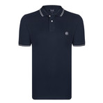Jack SS Polo Shirt // Navy + Ecru (3XL)