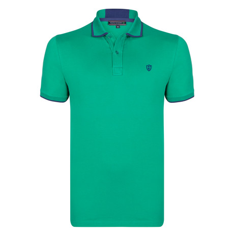 Anderson SS Polo Shirt // Green + Navy (S)