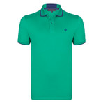 Anderson SS Polo Shirt // Green + Navy (L)