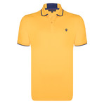 Eli SS Polo Shirt // Yellow + Navy (L)