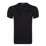Albie T-Shirt // Black + Purple  (3XL)
