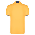 Eli SS Polo Shirt // Yellow + Navy (M)